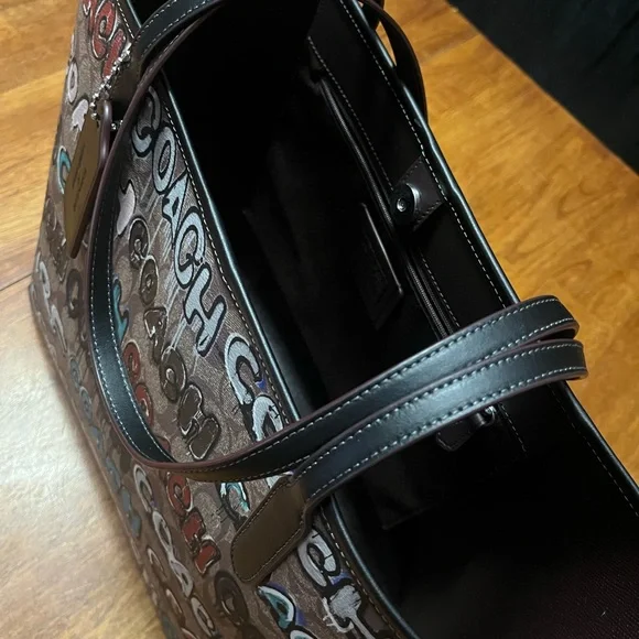 Coach Signature Multicolor Graphic City Tote - Picture 2 of 3